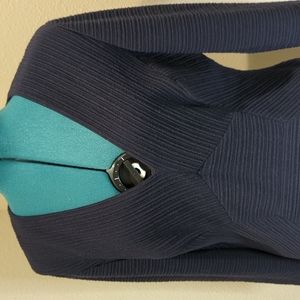 Donna Morgan navy midi gown